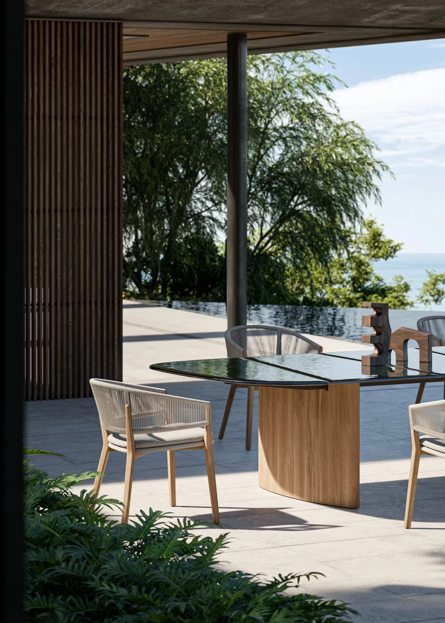 Table de jardin en verre prestigieuse - Maisonna - Regaliz