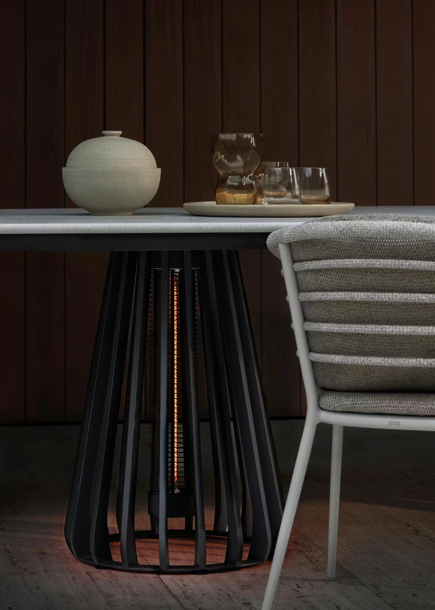 Table de jardin thermique système de chauffage - Maisonna - Furniz